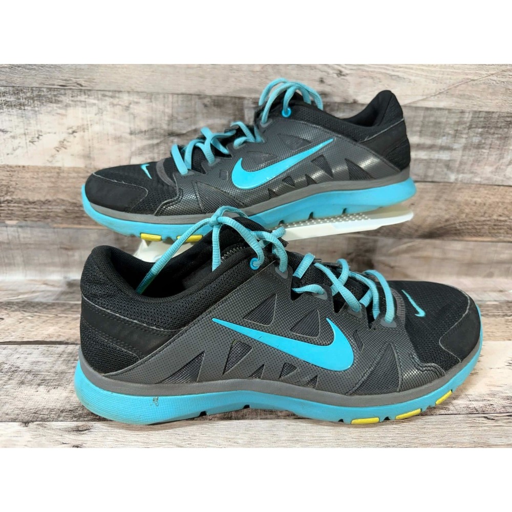 Womens Nike Flex Supreme Trainer 2 Black Gamma Blue 2014 DS Sneakers Shoes Sz 10